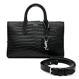Yves Saint Laurent-Yves Saint Laurent Cabalive Gauche Handbag-Black