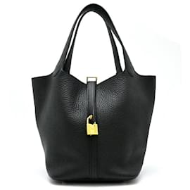 Hermès-Hermes Picotin Lock MM Handbag-Black