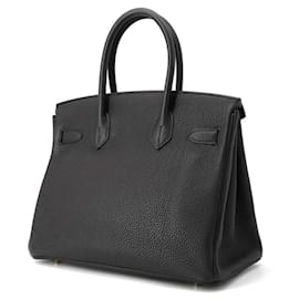 Hermès-Hermes Birkin 30 Black Togo Handbag-Black