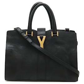 Yves Saint Laurent-Yves Saint Laurent Y-Line Cabas Chic Mini Handbag-Black
