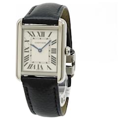 Cartier-Cartier Tank Solo SM Silver Dial Stainless Steel Quartz Wristwatch-Other