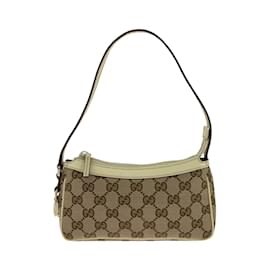 Gucci-Gucci Beige GG Canvas Handbag-Beige,Cream