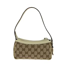 Gucci-Gucci Beige GG Canvas Handbag-Beige,Cream