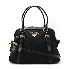 Prada-Prada Saffiano Nylon Handbag-Black
