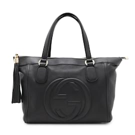 Gucci-Gucci Soho Interlocking G Tote Bag-Black