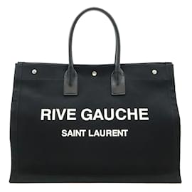 Yves Saint Laurent-Yves Saint Laurent Rive Gauche Tote Bag-Black,White