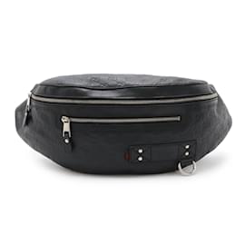 Gucci-Gucci Guccissima Body Bag Waist Pouch-Black