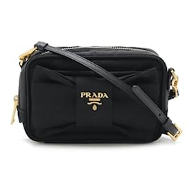 Prada-Prada Ribbon Shoulder Bag Pochette-Black