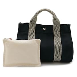 Hermès-Hermes Cannes PM Tote Bag-Black,Cream