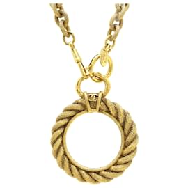 Chanel-Chanel Magnifying Glass Necklace-Golden