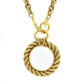 Chanel-Chanel Magnifying Glass Necklace-Golden