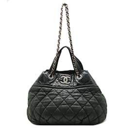 Chanel-Chanel Matelasse Coco Mark Chain Shoulder Bag-Black