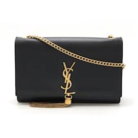 Yves Saint Laurent-Yves Saint Laurent Classic Kate Monogram Chain Shoulder Bag-Black