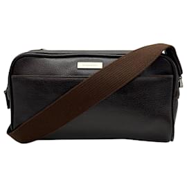 Burberry-Burberry Brown Leather Shoulder Bag-Brown