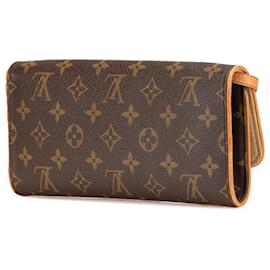 Louis Vuitton-Louis Vuitton Brown Monogram Pochette Twin GM-Brown