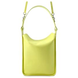 Balenciaga-Balenciaga Yellow Small Pebbled Calfskin Tool 2.0 North South Tote-Other,Yellow