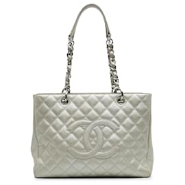 Chanel-Chanel Gold Caviar Grand Shopping Tote-Golden