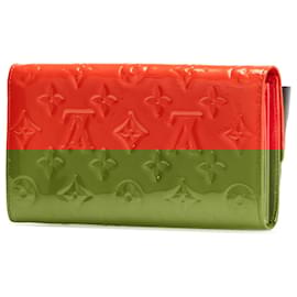Louis Vuitton-Louis Vuitton Red Monogram Vernis Sarah Long Wallet-Red