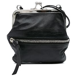 Miu Miu-Miu Miu Black Leather Kiss Lock Frame Crossbody-Black