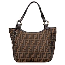 Fendi-Fendi Brown Zucca Canvas Chef Tote-Brown
