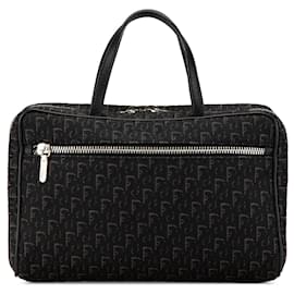 Dior-Dior Black Diorissimo Trotter Canvas Handbag-Black