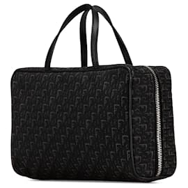 Dior-Dior Black Diorissimo Trotter Canvas Handbag-Black