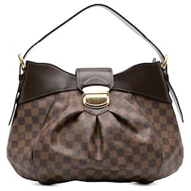 Louis Vuitton-Louis Vuitton Brown Damier Ebene Sistina PM-Brown