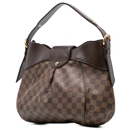 Louis Vuitton-Louis Vuitton Brown Damier Ebene Sistina PM-Brown