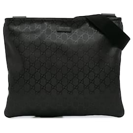 Gucci-Gucci Black GG Imprime Crossbody-Black