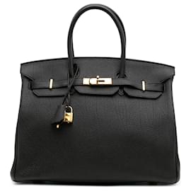Hermès-Hermès Black Togo Birkin Retourne 35-Black