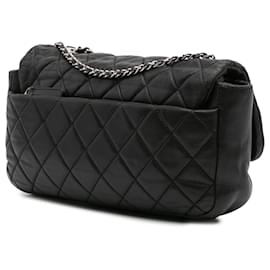 Chanel-Chanel Black Medium Quilted Lambskin Coco Rain Flap-Black