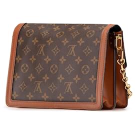 Louis Vuitton-Louis Vuitton Brown Monogram Reverse Dauphine MM-Brown