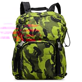 Prada-Prada Orange Tessuto Camouflage Backpack-Orange