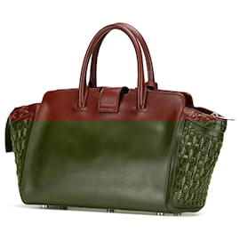 Saint Laurent-Saint Laurent Brown Baby Braided Leather Downtown Cabas Satchel-Brown