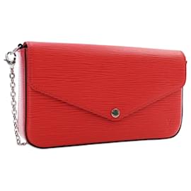 Louis Vuitton-Louis Vuitton Red Epi Pochette Felicie-Red
