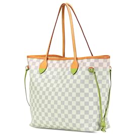 Louis Vuitton-Louis Vuitton White Damier Azur Neverfull MM-White
