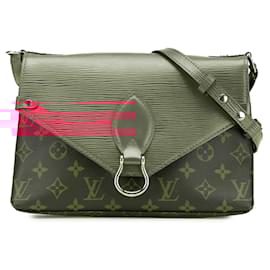 Louis Vuitton-Louis Vuitton Brown Monogram Epi Saint Michel-Brown,Other
