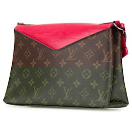 Louis Vuitton-Louis Vuitton Brown Monogram Epi Saint Michel-Brown,Other