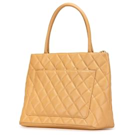 Chanel-Chanel Brown Caviar Medallion Tote-Brown,Caramel