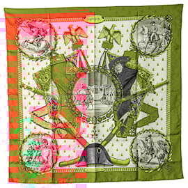 Hermès-Hermès Orange Napoleon Silk Scarf-Orange