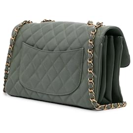 Chanel-Chanel Green Large Quilted Lambskin Daily Companion Flap-Green