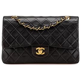 Chanel-Chanel Black Medium Classic Lambskin Double Flap-Black