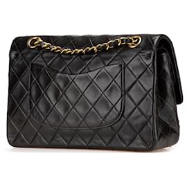 Chanel-Chanel Black Medium Classic Lambskin Double Flap-Black