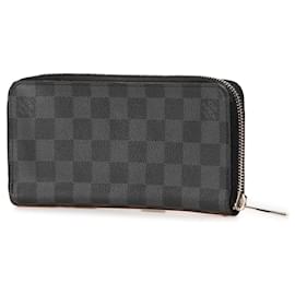 Louis Vuitton-Louis Vuitton Black Damier Graphite Vertical Zippy Wallet-Black