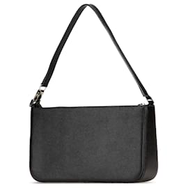 Burberry-Burberry Black Leather Shoulder Bag-Black