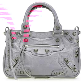 Balenciaga-Balenciaga Pink Small Lambskin Motocross Neo Cagole Satchel-Pink