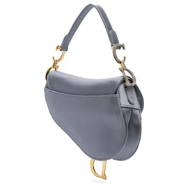Dior-Dior Gray Mini Satin Crystal Embellished Saddle-Brown