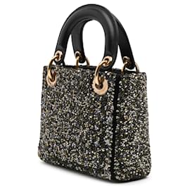 Dior-Dior Black Mini Satin Sequin Embroidered Lady Dior-Black