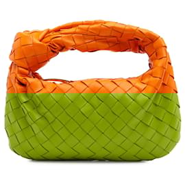 Bottega Veneta-Bottega Veneta Orange Mini Nappa Intrecciato Jodie-Orange