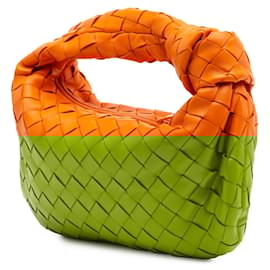 Bottega Veneta-Bottega Veneta Orange Mini Nappa Intrecciato Jodie-Orange